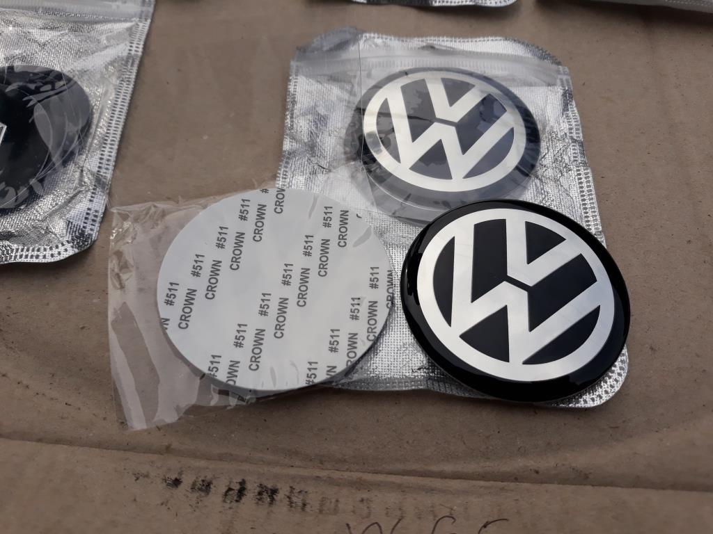 Наклейки дисков металлизированные Volkswagen 65 мм