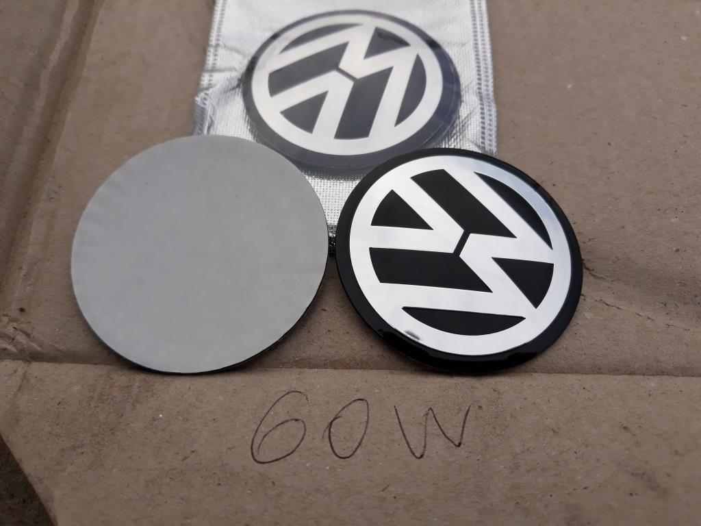 Наклейки дисков металлизированные Volkswagen 60 мм