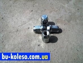 Гайка колесная М12х1.25х35 ключ 19 конус закрытая