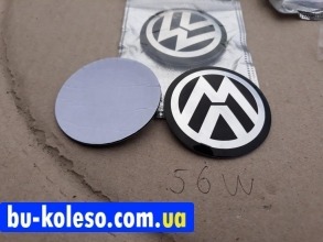 Наклейки дисков металлизированные Volkswagen 56 мм